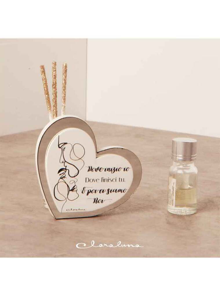 Profumatore forma cuore con cornice specchio - 23643 Profumatore forma cuore con cornice specchio - 23643