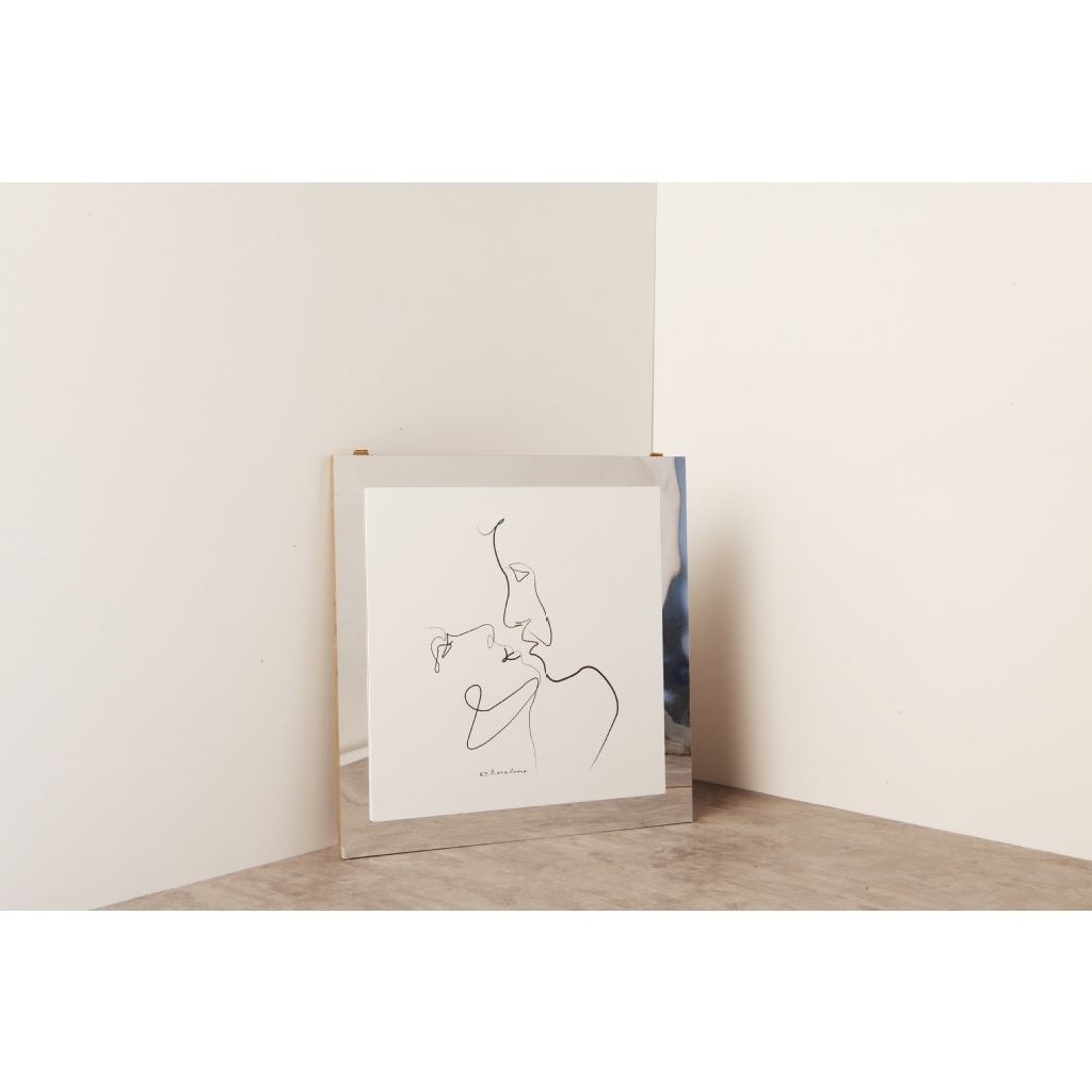 Pannello quadrato con cornice specchio - 23644