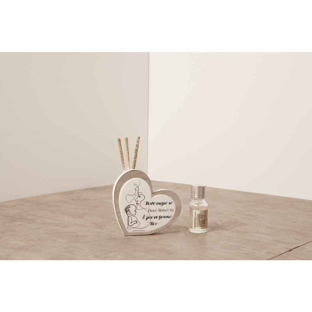 Diffusore cuore specchio famiglia - 23653/fiocco Diffusore cuore specchio famiglia - 23653/fiocco