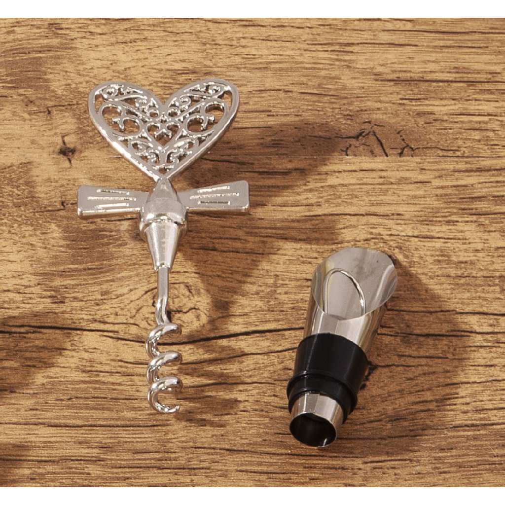 Set cavatappi+salvagoccia cuore traforato - 23773