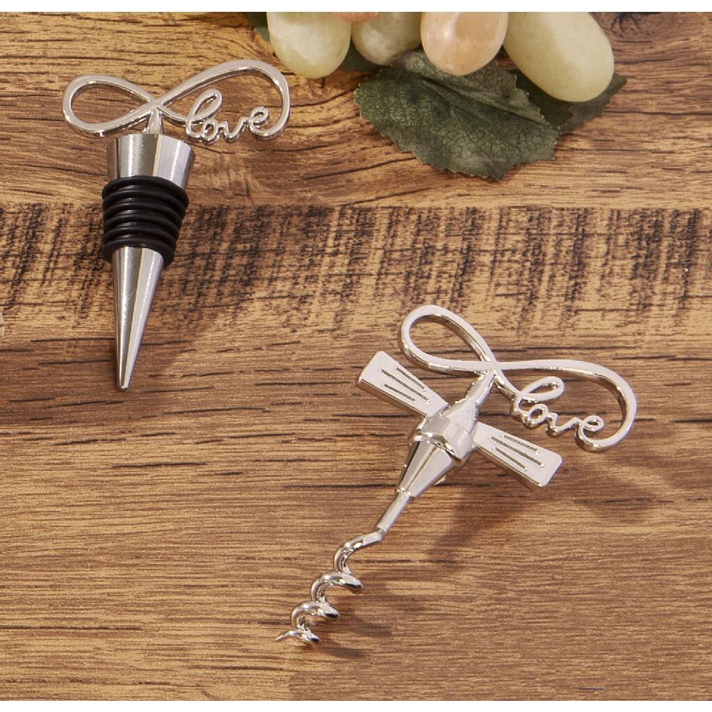 Set cavatappi+tappo scritta"love" - 23786