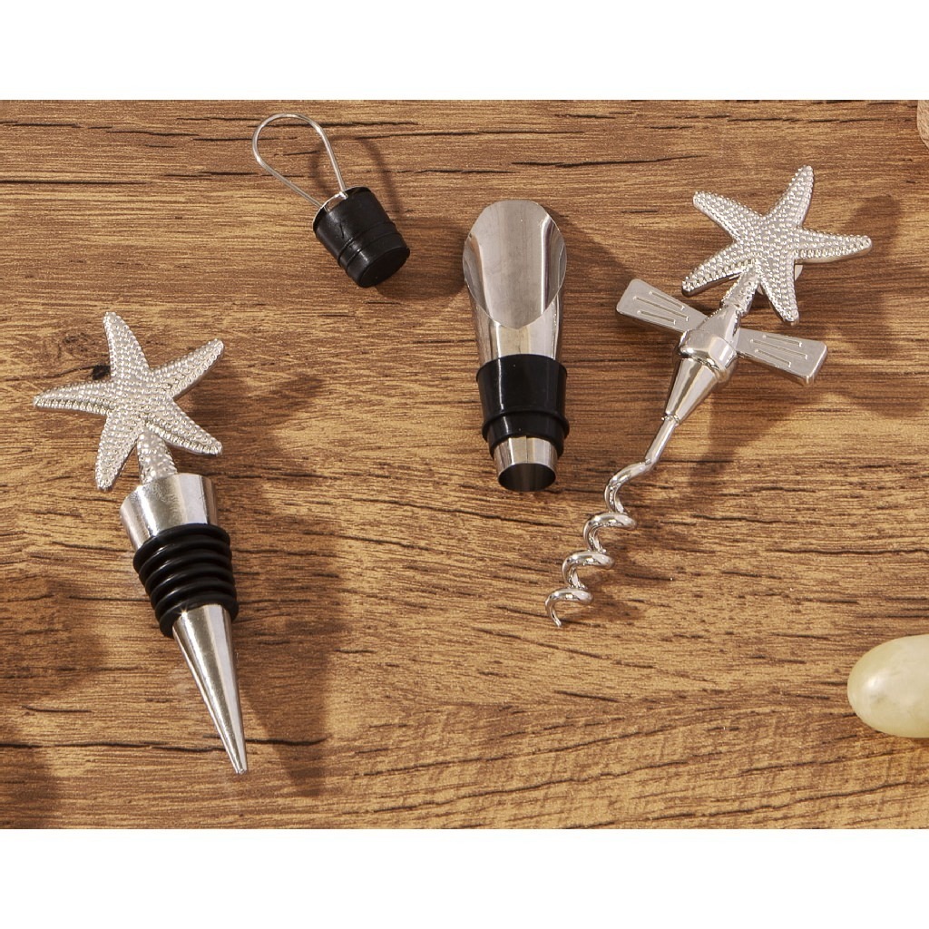 Set cavatappi+tappo+salvagoccia stella - 23795