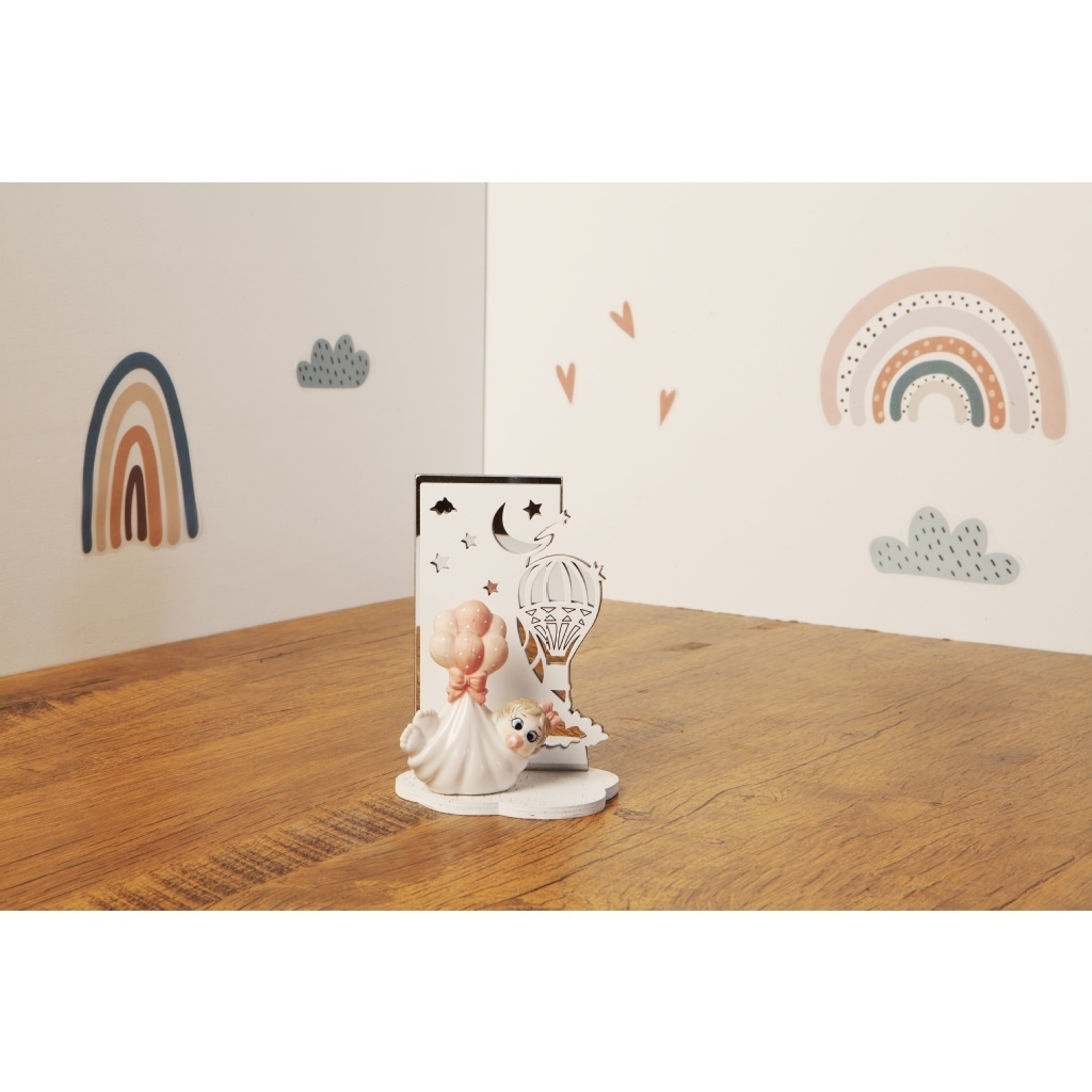 Bebe' girl su supporto mongolfiera - 23901m/fiore Bebe' girl su supporto mongolfiera - 23901m/fiore