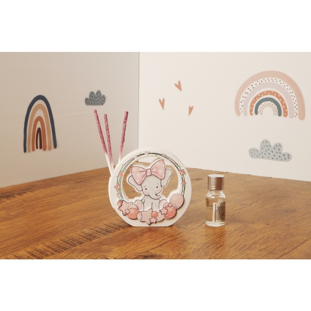 Diffusore con elefantino rosa - 23903/fiocco Diffusore con elefantino rosa - 23903/fiocco