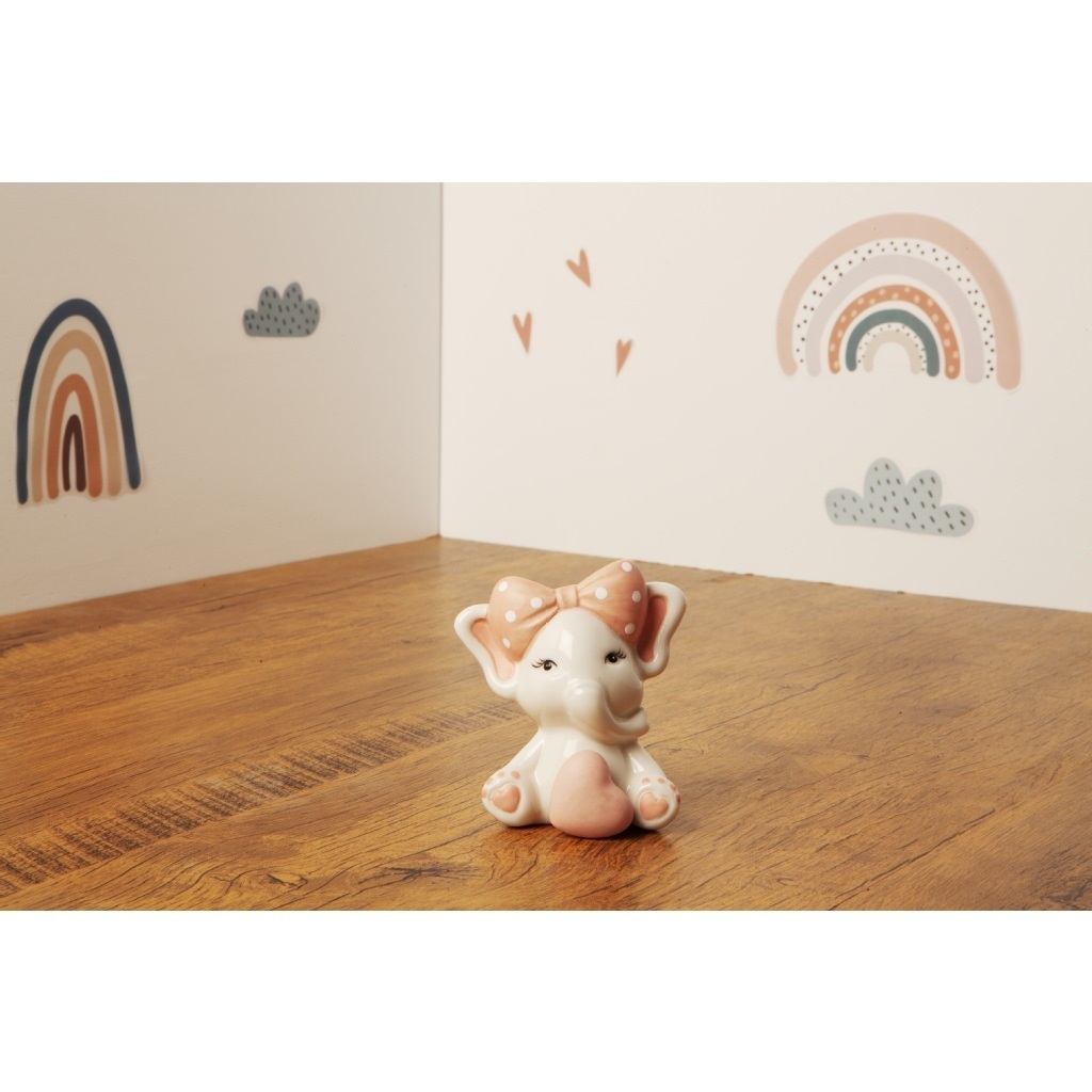 Elefante rosa medio porcellana - 23933/shopper