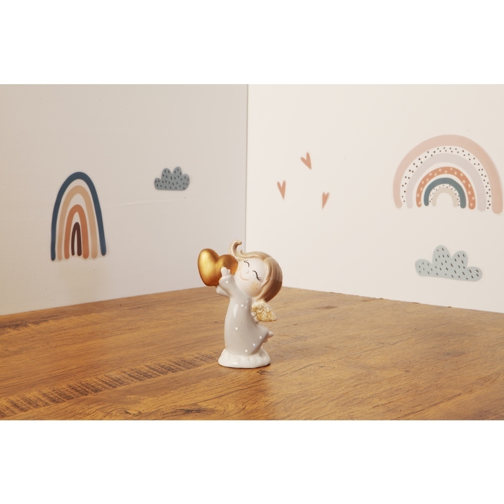 Angelo femmina grande cuore oro - 23943/bustababy