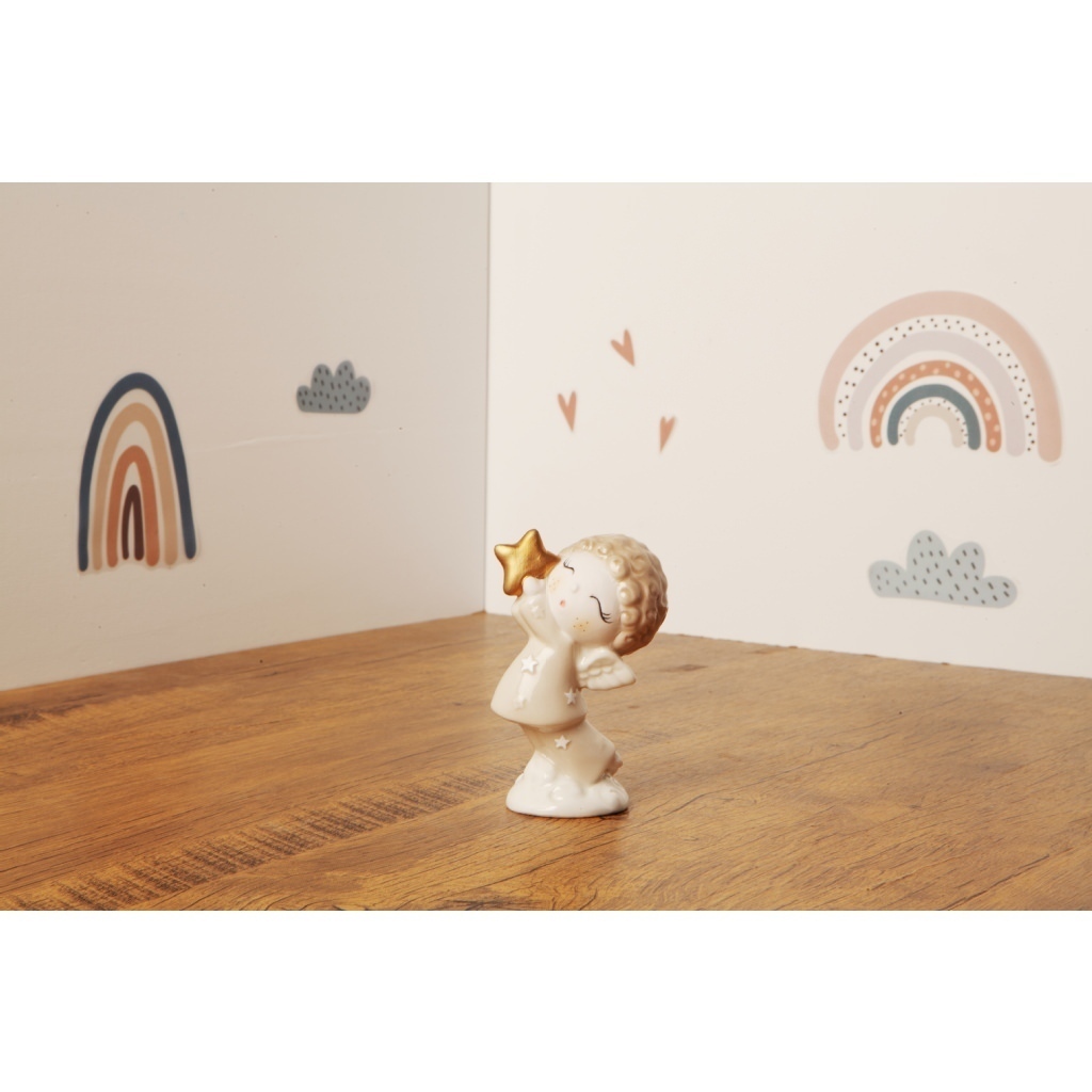 Angelo maschio grande stella oro - 23964/fiore