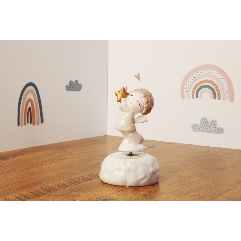 Carillon con angelo maschio stella oro - 23966/bustababy Carillon con angelo maschio stella oro - 23966/bustababy