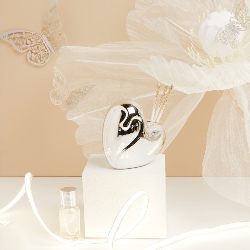 Diffusore Cuore Silver - 25122/botanica