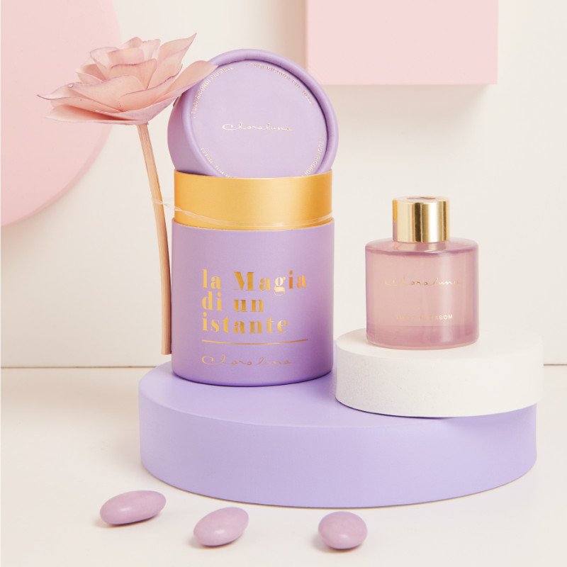 Diffusore Piccolo Viola Con Fiore - 25152f