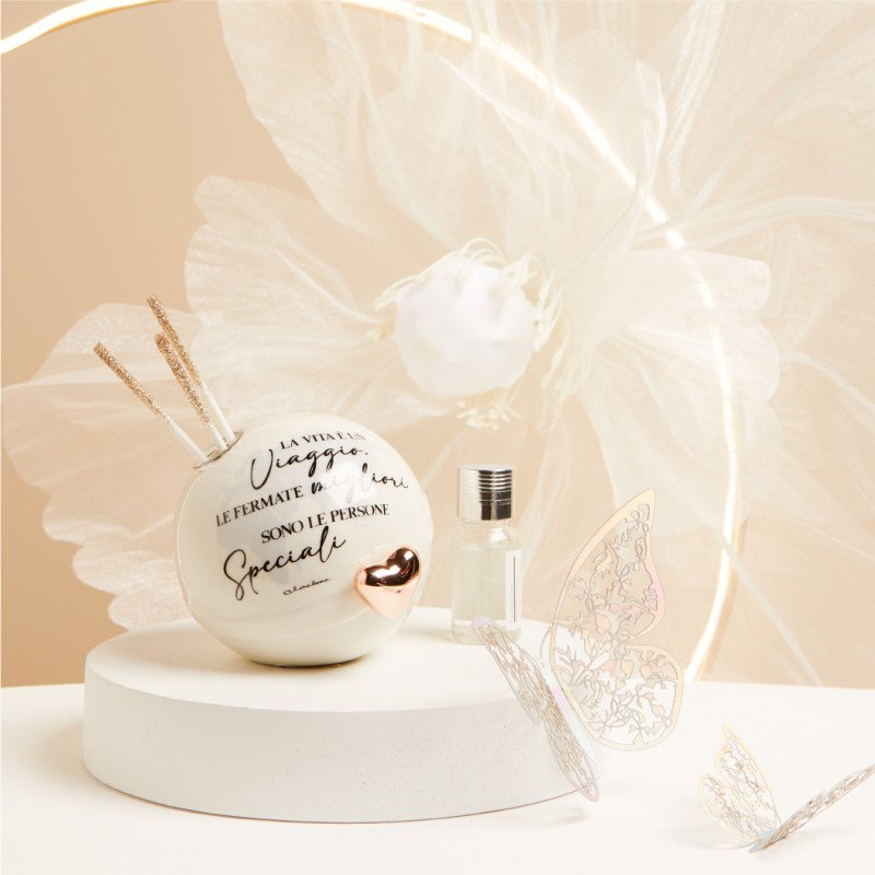 Diffusore Mondo Cuore Oro Rosa - 25204/botanica