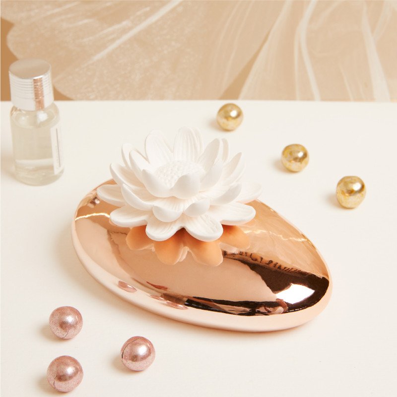 Diffusore Fiore Di Loto Oro Rosa - 25207/botanica