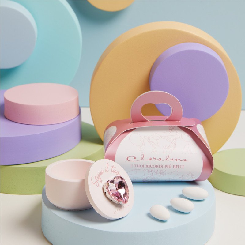 Scatolina Rosa Cuore Rosa - 25345/botanica