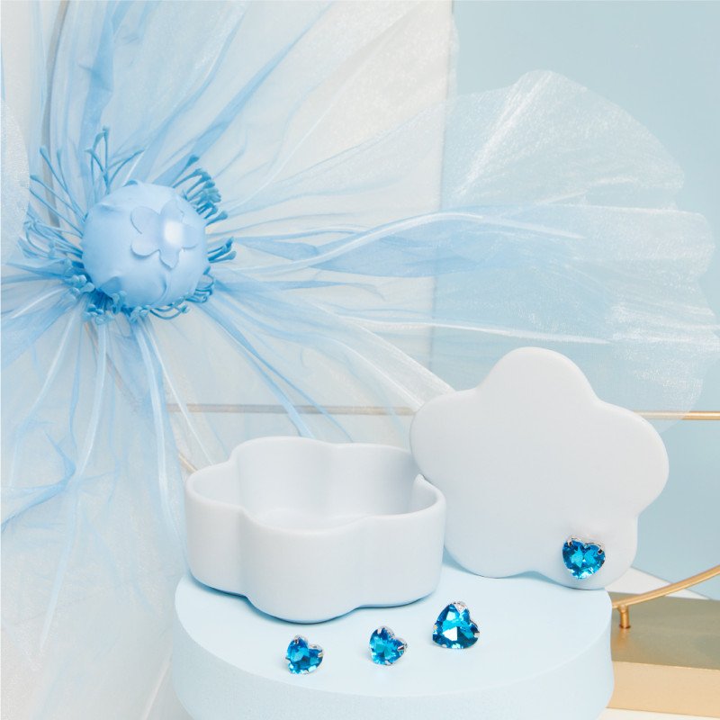 Scatolina Azzurra Con Cuore - 25352/botanica