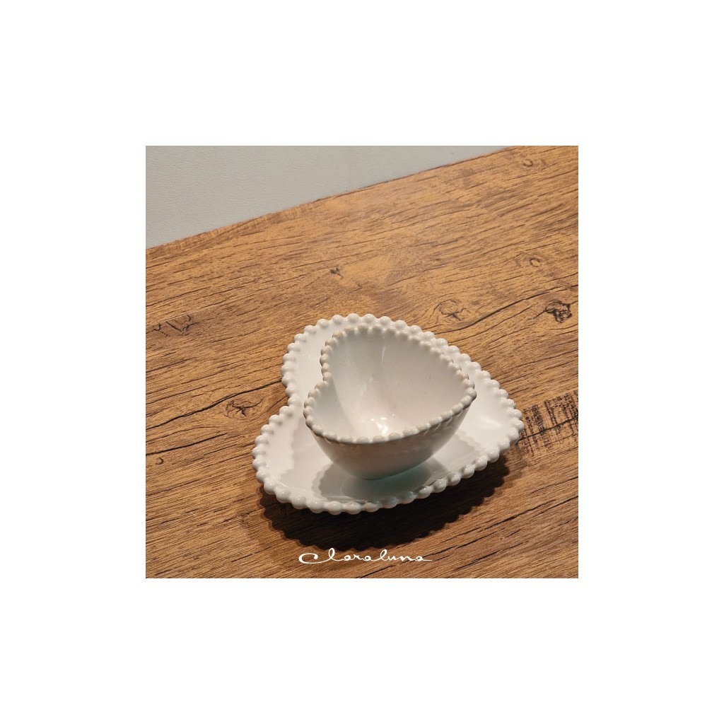 Set 2 piattini cuore piccolo bianco e medio bianco - bis7