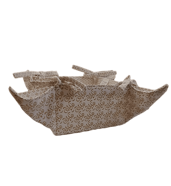 Cestino 1 lato ricciolo oro 1 lato rombo - 18x18+10 - 10150