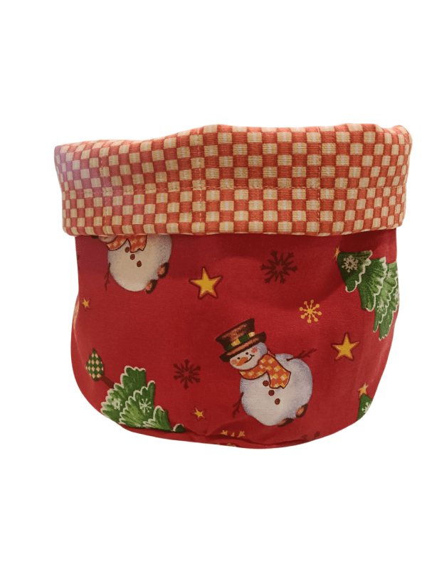 Cestino Tondo 1 Lato Frosty 1 Lato Quadretti diam.18x23 - 10334