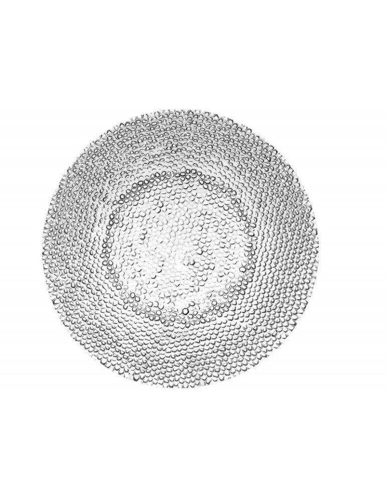 Piatto drop trasparente vetro cm d 32 - 40340