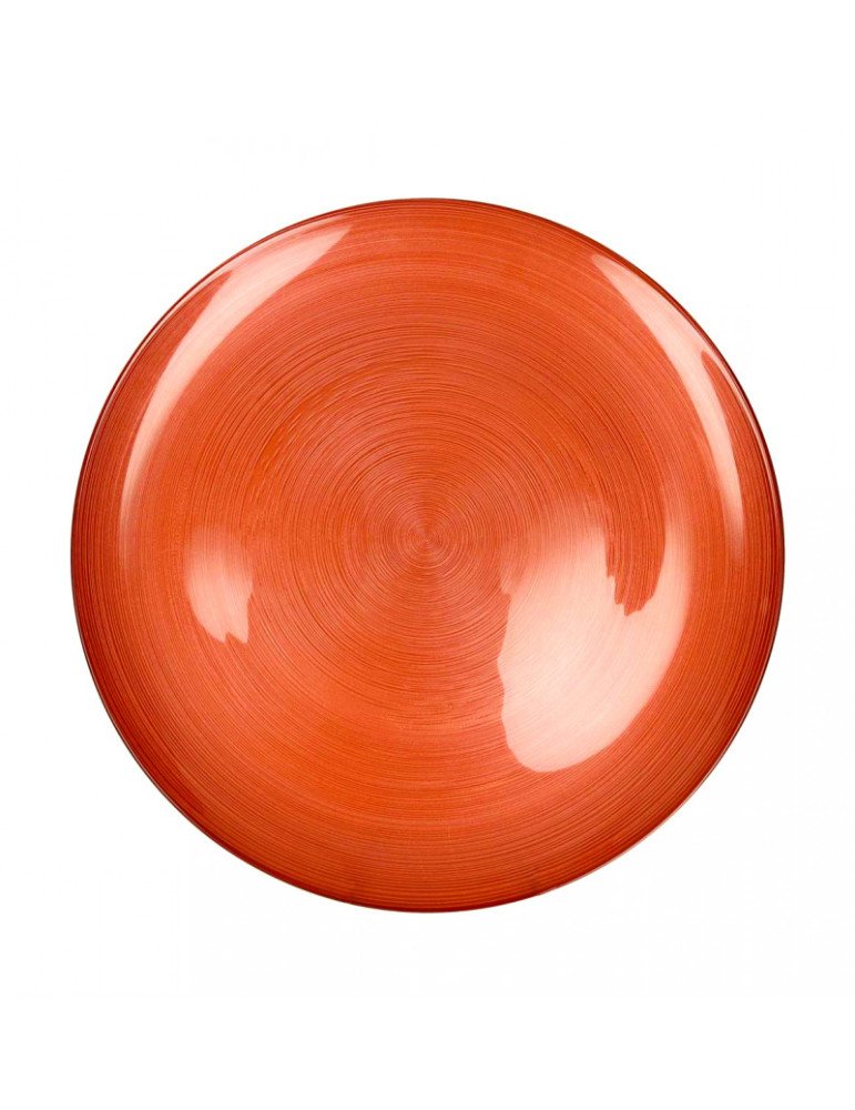 Piatto ares arancio vetro cm d 32 - 40554