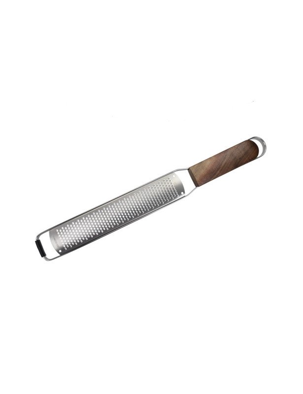 Grattugia lamine strette inox con piedino silicone con manico legno con coprilama - 50200