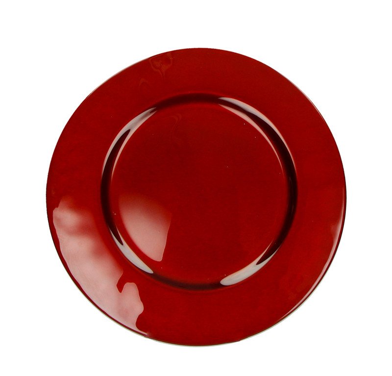 Sottopiatto rosso vetro - 51033