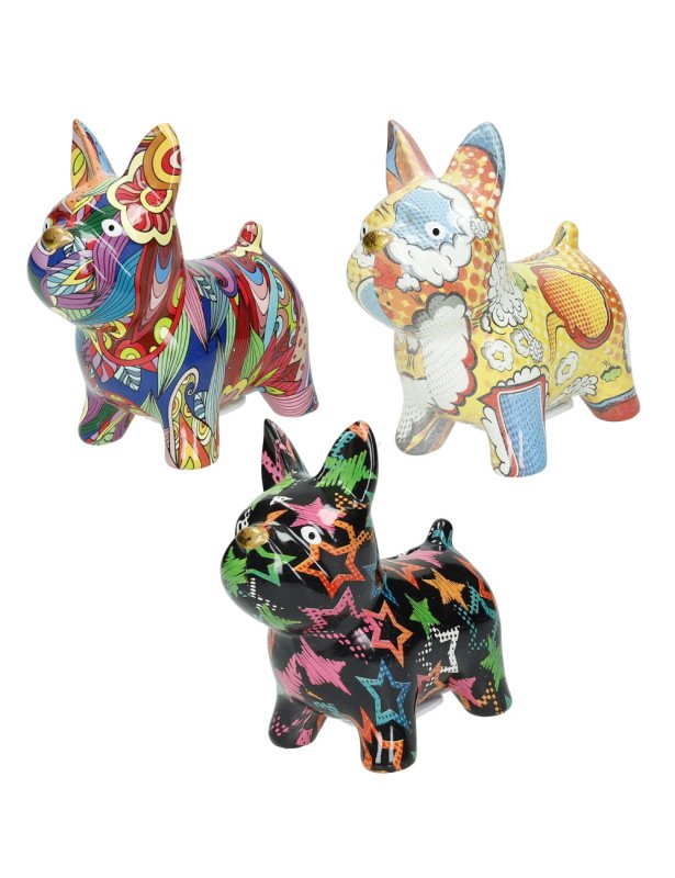 Salvadanaio cagnolino decori assortiti dolomite - 51250 Salvadanaio cagnolino decori assortiti dolomite - 51250