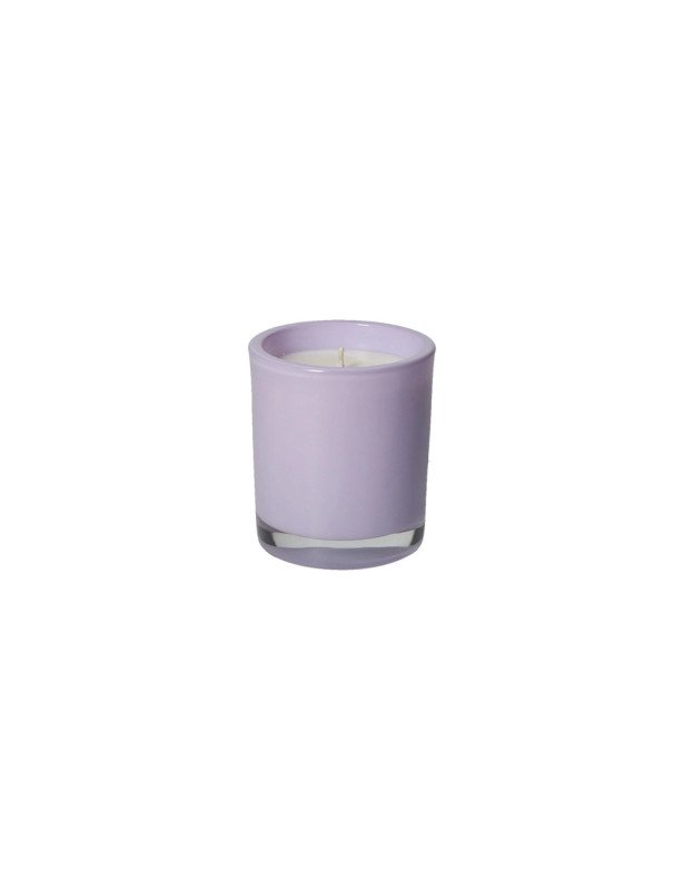 Candela profumata viola cera di soia essenza lavanda in vetro - 51353 Candela profumata viola cera di soia essenza lavanda in vetro - 51353