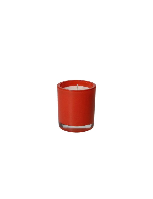 Candela profumata rosso cera di soia essenza rosmarino in vetro - 51355 Candela profumata rosso cera di soia essenza rosmarino in vetro - 51355