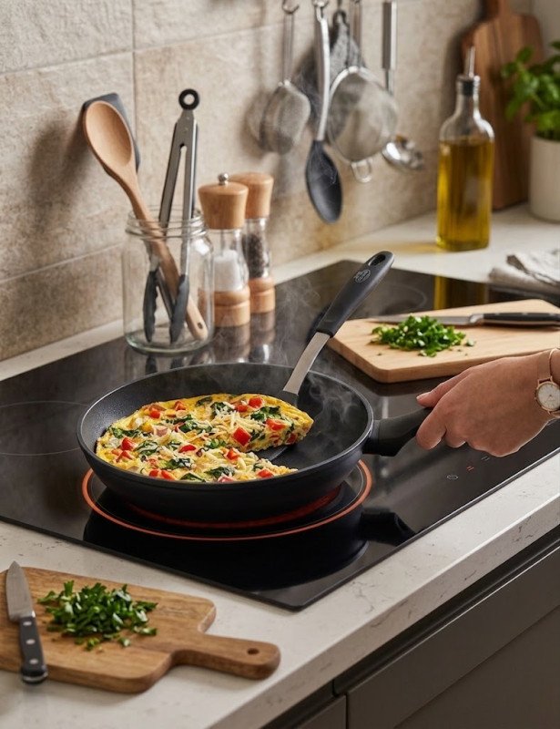Padella shuttle forgiata nera con rivest antiaderente. - 51360