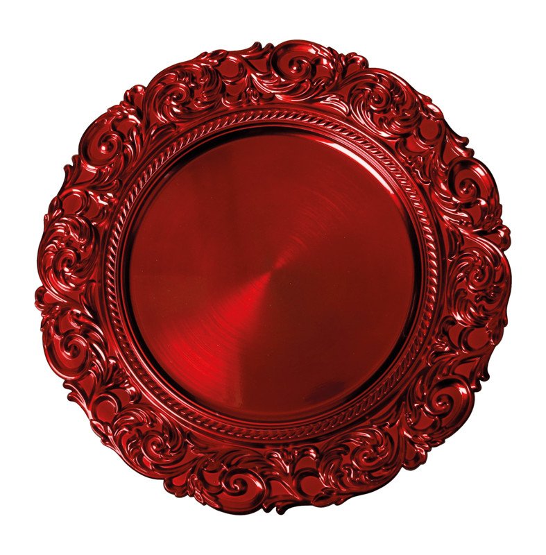 Sottopiatto Barocco Rosso Set 4 Pezzi - 51424
