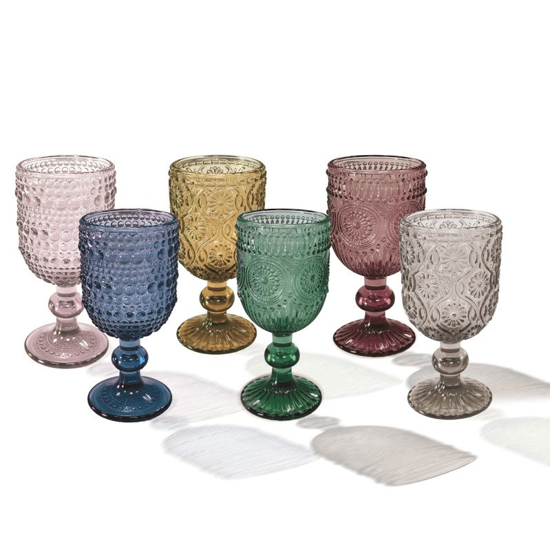 Shot liquorino indie colori assortiti set 6 pz vetro - 51632 Shot liquorino indie colori assortiti set 6 pz vetro - 51632