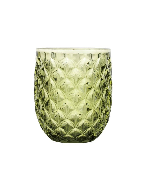 Bicchiere scudo set 6 pz verde vetro - 51658