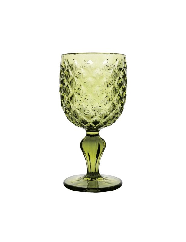 Calice scudo set 6 pz verde vetro - 51659
