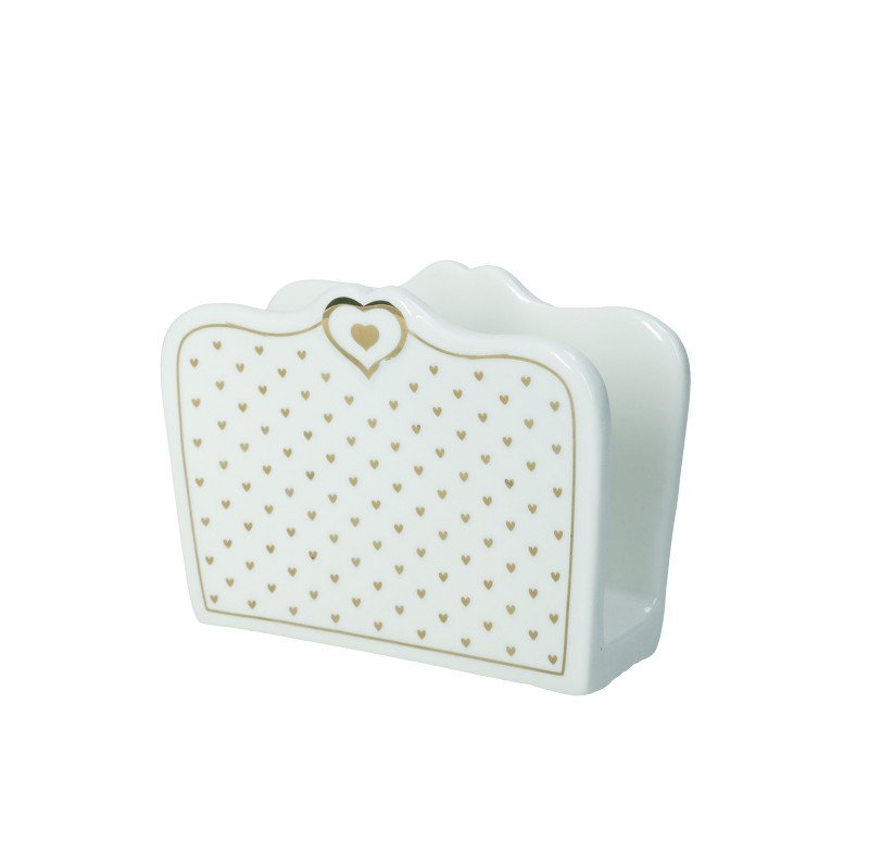 Portatovaglioli amore mio cuori new bone china - 51668 Portatovaglioli amore mio cuori new bone china - 51668