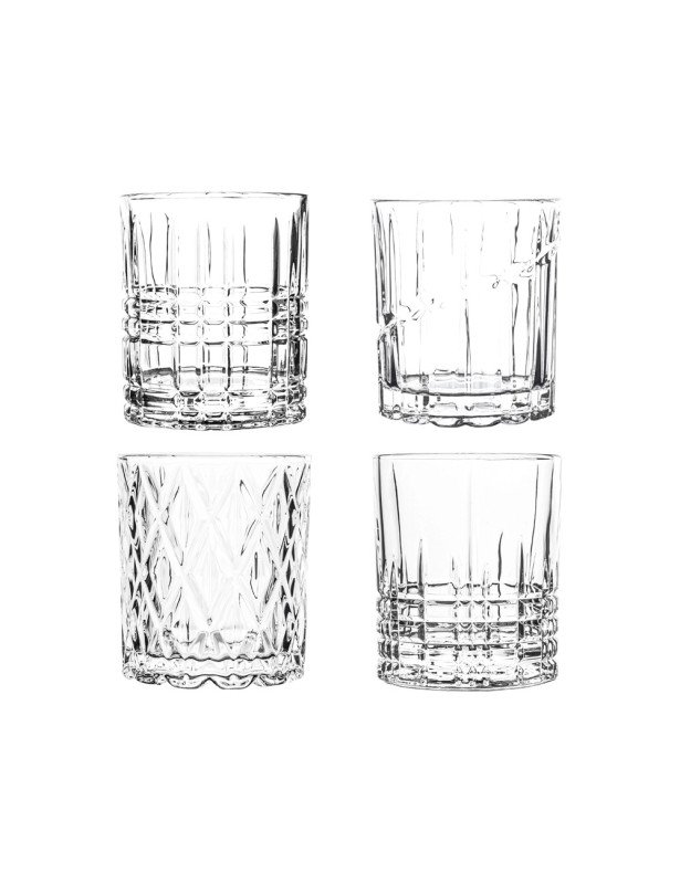 BICCHIERE MULINELLO NEW DECORI ASSORTITI SET 4 PZ VETRO - 51738