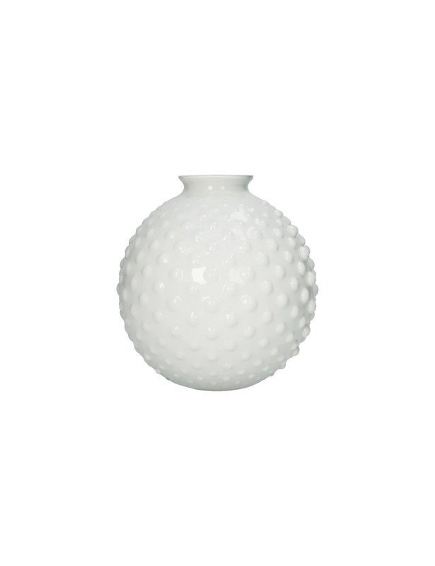 Vaso bolle bianco vetro d 21 - 51854