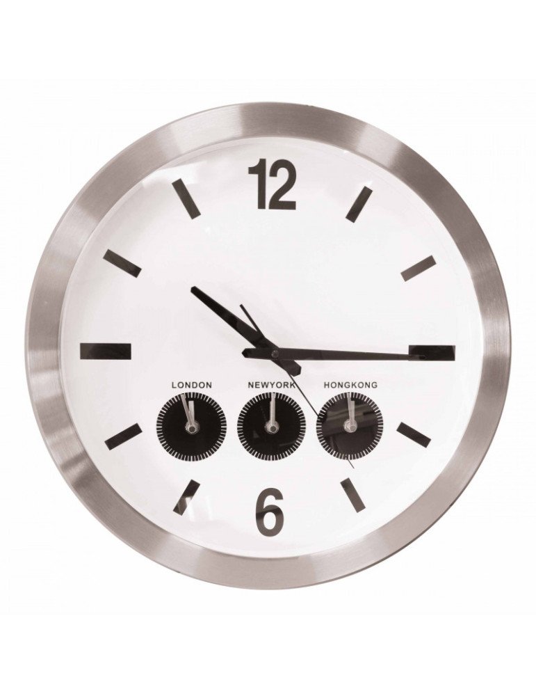 Orologio multitime bianco policarbonato - 51895