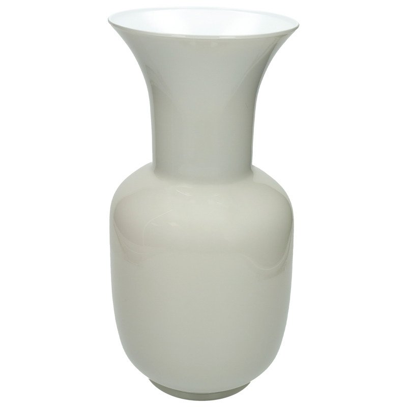 Vaso argo bicolor grigio/bianco vetro 37h - 51918