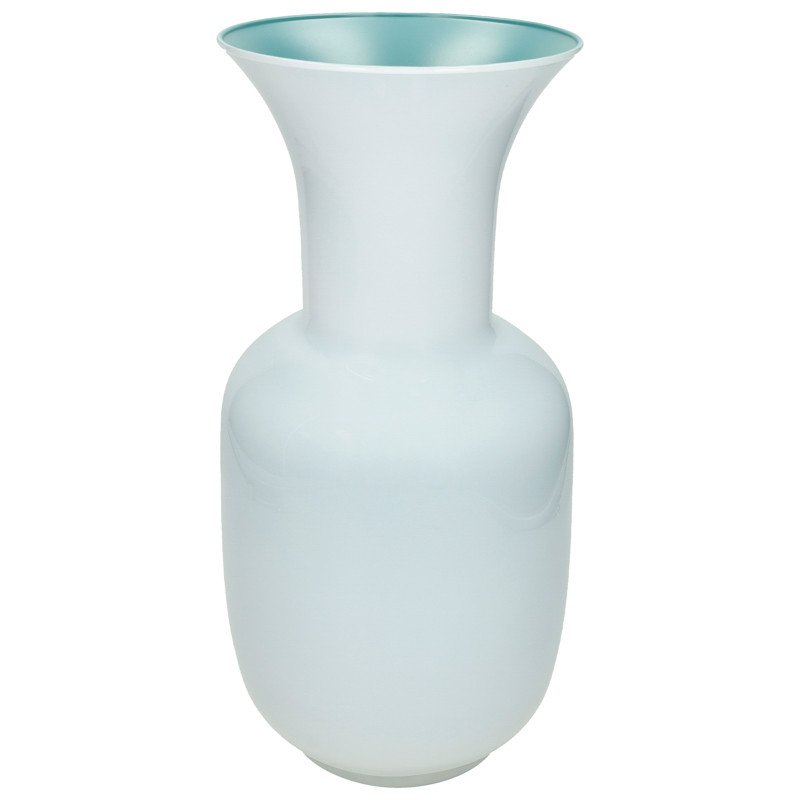 Vaso argo bicolor perla/eucalipto vetro 37h - 51919
