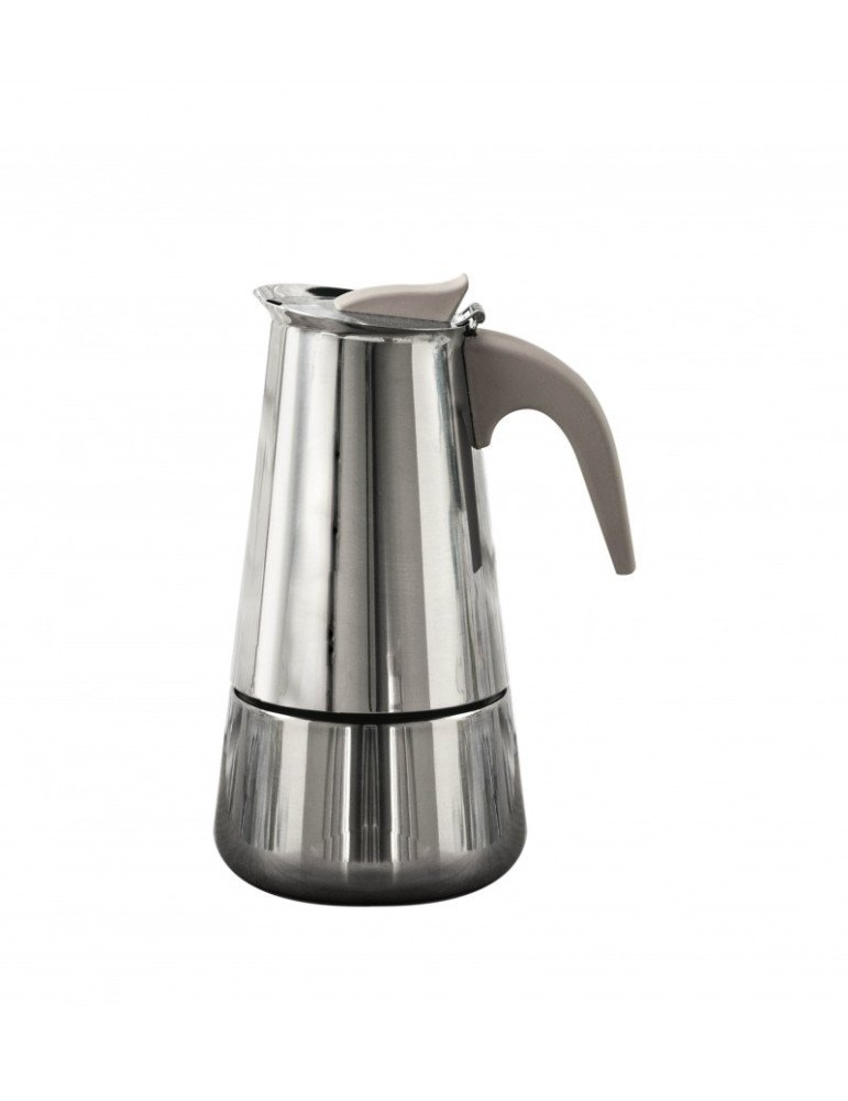 Caffettiera borbottina 4 tazze induzione inox manico soft t - 52198 Caffettiera borbottina 4 tazze induzione inox manico soft t - 52198