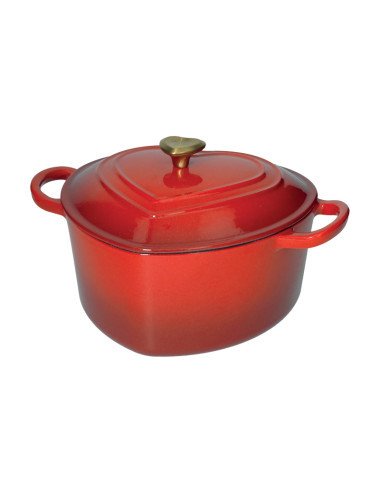 CASSERUOLA CUORE ROSSO GLITTER GHISA SMALTATA 4 LT - 52564 CASSERUOLA CUORE ROSSO GLITTER GHISA SMALTATA 4 LT - 52564