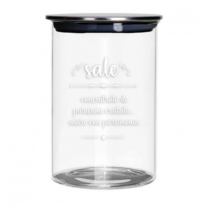 Barattolo sale vetro con tappo metal - 52608