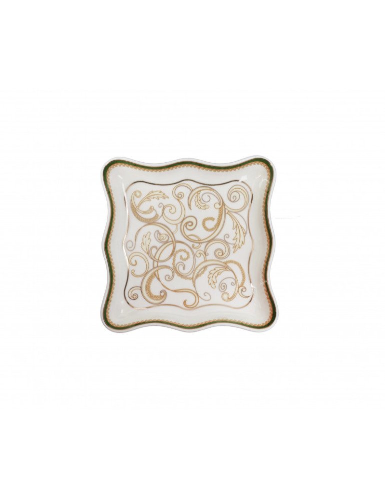 Vuotatasche filo d'oro porcellana (bianco) - 52660