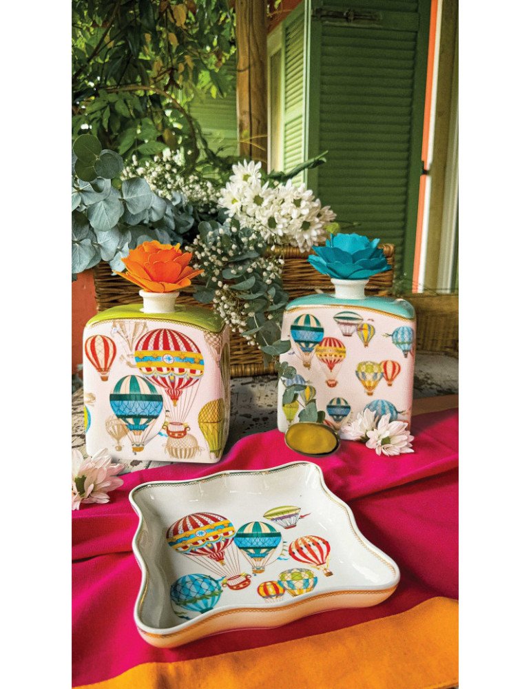 Vuotatasche mongolfiera porcellana - 52905 Vuotatasche mongolfiera porcellana - 52905