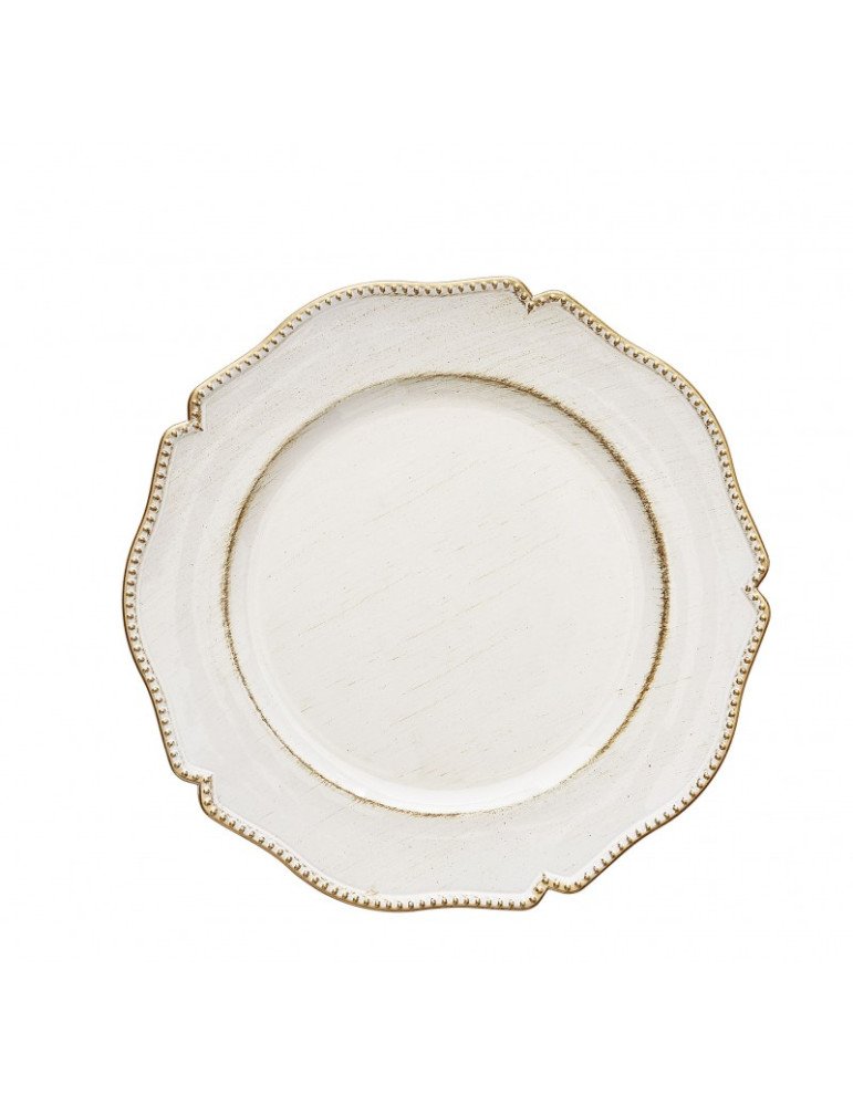 Sottopiatto chic oro/bianco set 4 pezzi - 53219