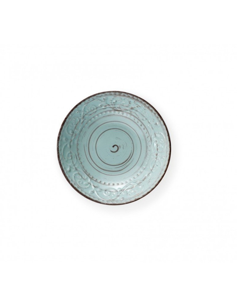 Piatto fondo serendipity turchese stoneware - 55975
