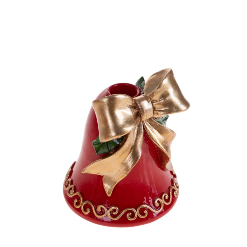 PORTA CANDELA CAMPANA RESINA - 80257