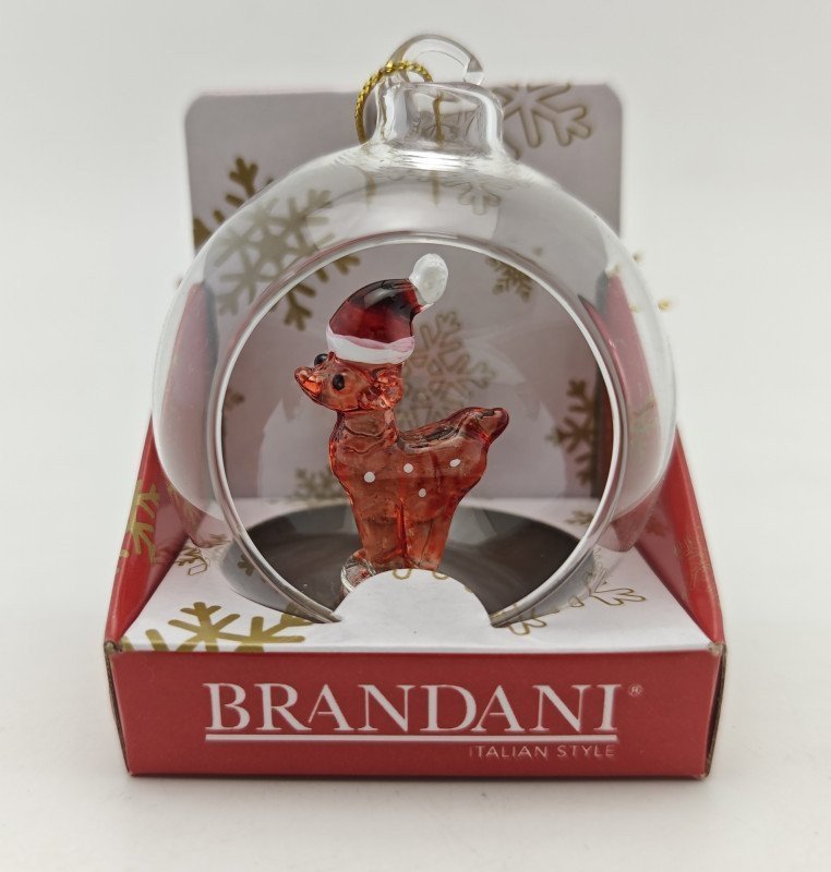 PALLINA IN VETRO DA APPENDRE  DECORO PANDIZENZERO - 83101