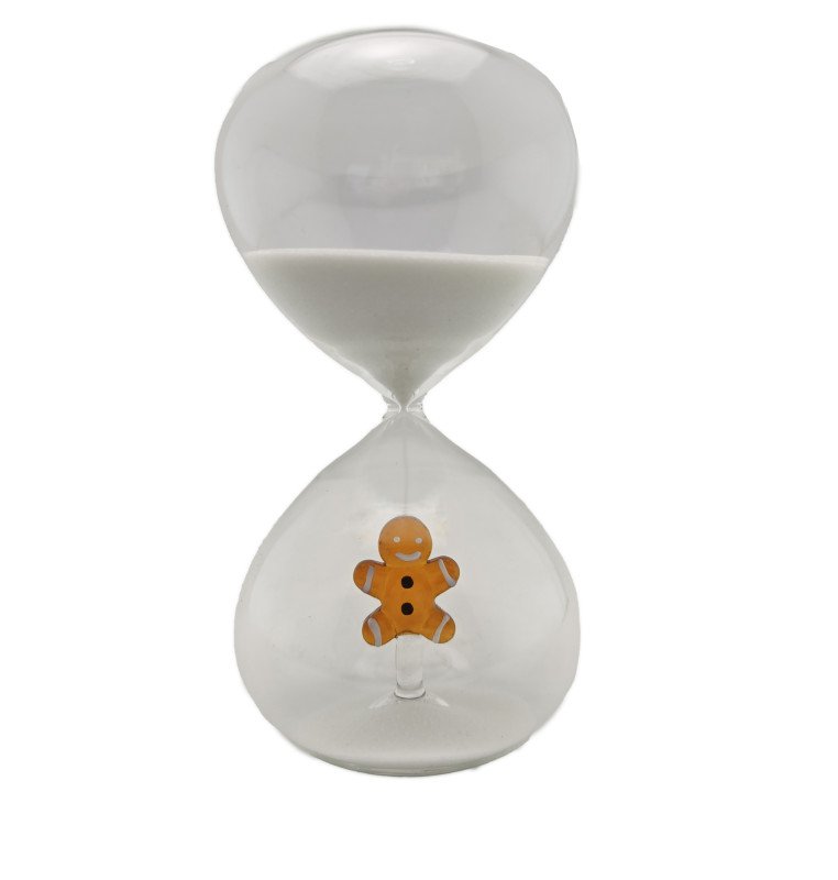 CLESSIDRA GINGERBREAD CON SABBIA BIANCO VETRO - 83105