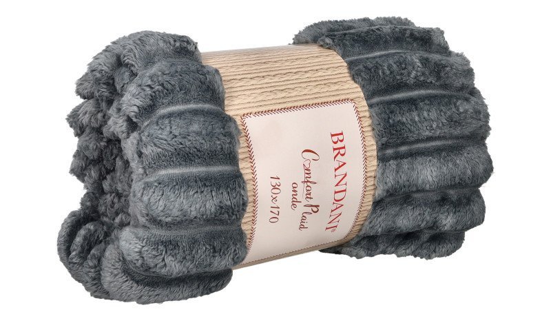 PLAID ONDE COLORI ANTRACITE - 84283